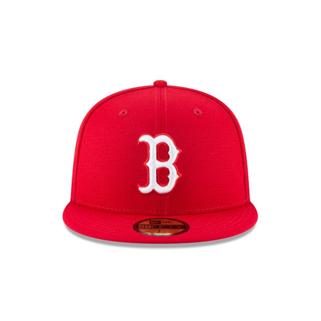 Boston Red Sox Scarlet Red on White 59Fifty Fitted Cap – CROWN MINDED