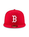 Boston Red Sox Scarlet Red on White 59Fifty Fitted Cap