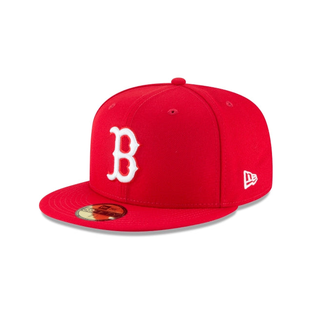 Boston Red Sox Scarlet Red on White 59Fifty Fitted Cap – CROWN MINDED