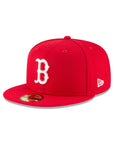 Boston Red Sox Scarlet Red on White 59Fifty Fitted Cap