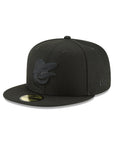 Baltimore Orioles MLB Basic Black on Black Bird 59Fifty Fitted Hat