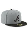 Atlanta Braves Storm Gray Black MLB 59Fifty Fitted
