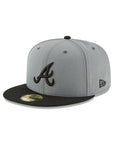 Atlanta Braves Storm Gray Black MLB 59Fifty Fitted