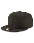Colorado Rockies Black on Black 9Fifty Snapback
