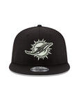 Miami Dolphins Black on White NFL 9Fifty Snapback