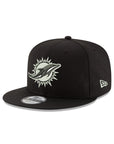 Miami Dolphins Black on White NFL 9Fifty Snapback