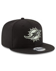 Miami Dolphins Black on White NFL 9Fifty Snapback