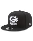 Green Bay Packers Black On White NFL 9Fifty Snapback