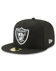 Las Vegas Raiders Black 59Fifty Fitted Hat