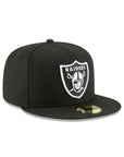 Las Vegas Raiders Black 59Fifty Fitted Hat