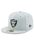 Las Vegas Raiders Snow Grey 59Fifty Fitted Hat