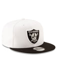 Las Vegas Raiders 2 Tone White Black 9Fifty Snapback