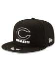 Chicago Bears Black On White NFL 9Fifty Snapback