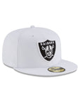 Las Vegas Raiders NFL White 59Fifty Fitted