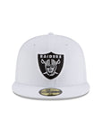 Las Vegas Raiders NFL White 59Fifty Fitted