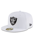 Las Vegas Raiders NFL White 59Fifty Fitted