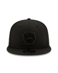 Milwaukee Brewers Black on Black 2020 Mlb Basic 9Fifty Snapback