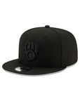 Milwaukee Brewers Black on Black 2020 Mlb Basic 9Fifty Snapback
