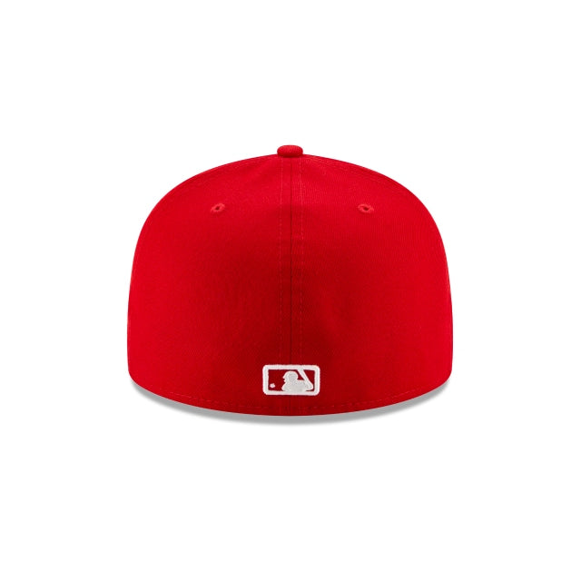 San Diego Padres Scarlet Red on White 59Fifty Fitted Cap