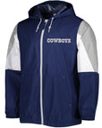 Dallas Cowboys NFL Throw It Back Full Zip Windbreaker Hood