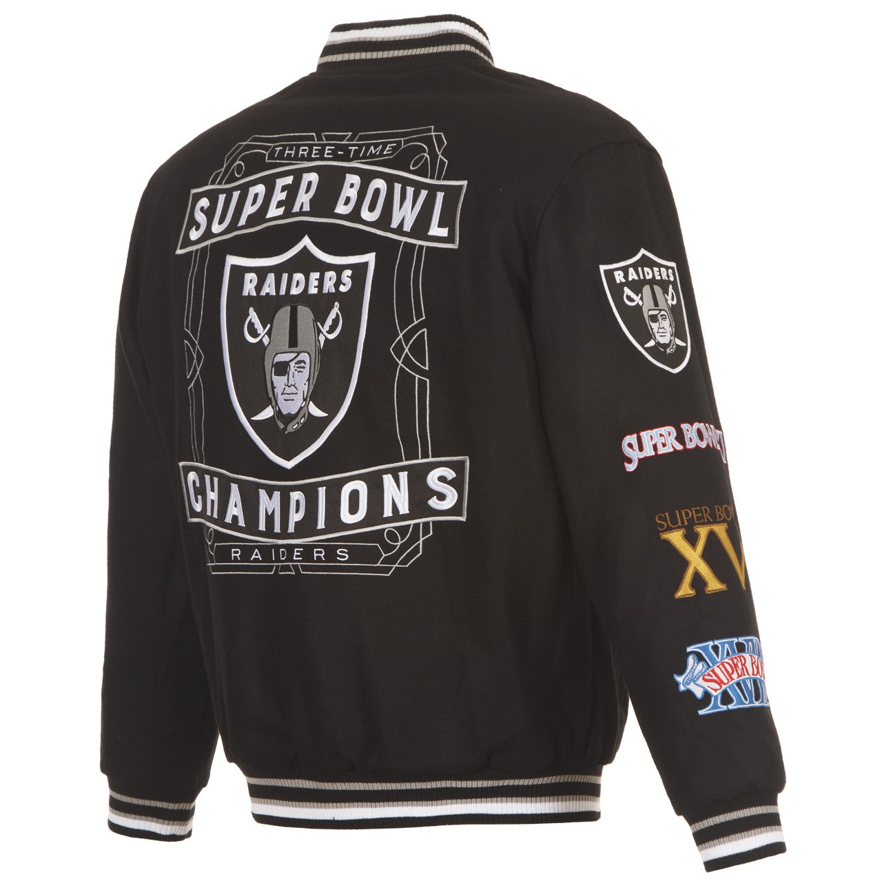 Las Vegas Raiders 3 Time Super Bowl Champions Reversible Jacket