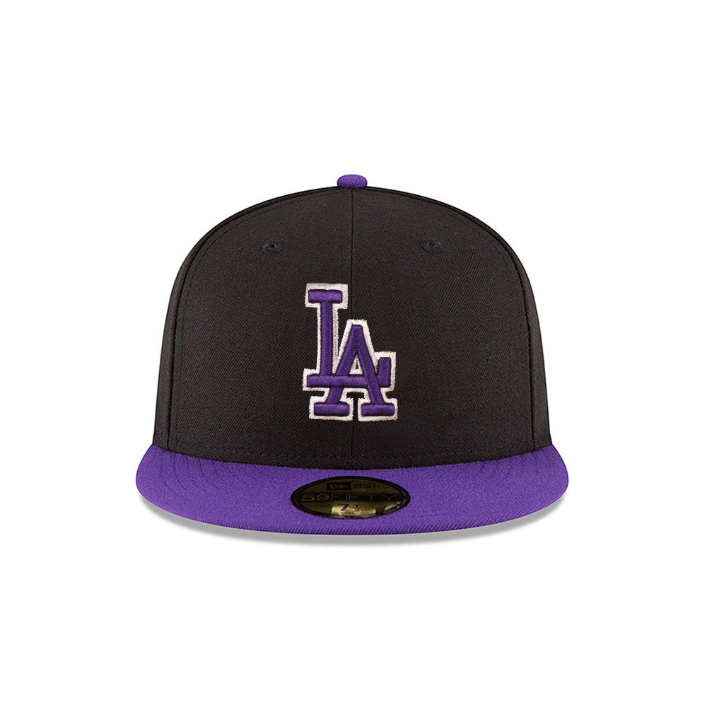 Los Angeles Dodgers Black Purple 2 Tone 59Fifty Fitted Hat – CROWN