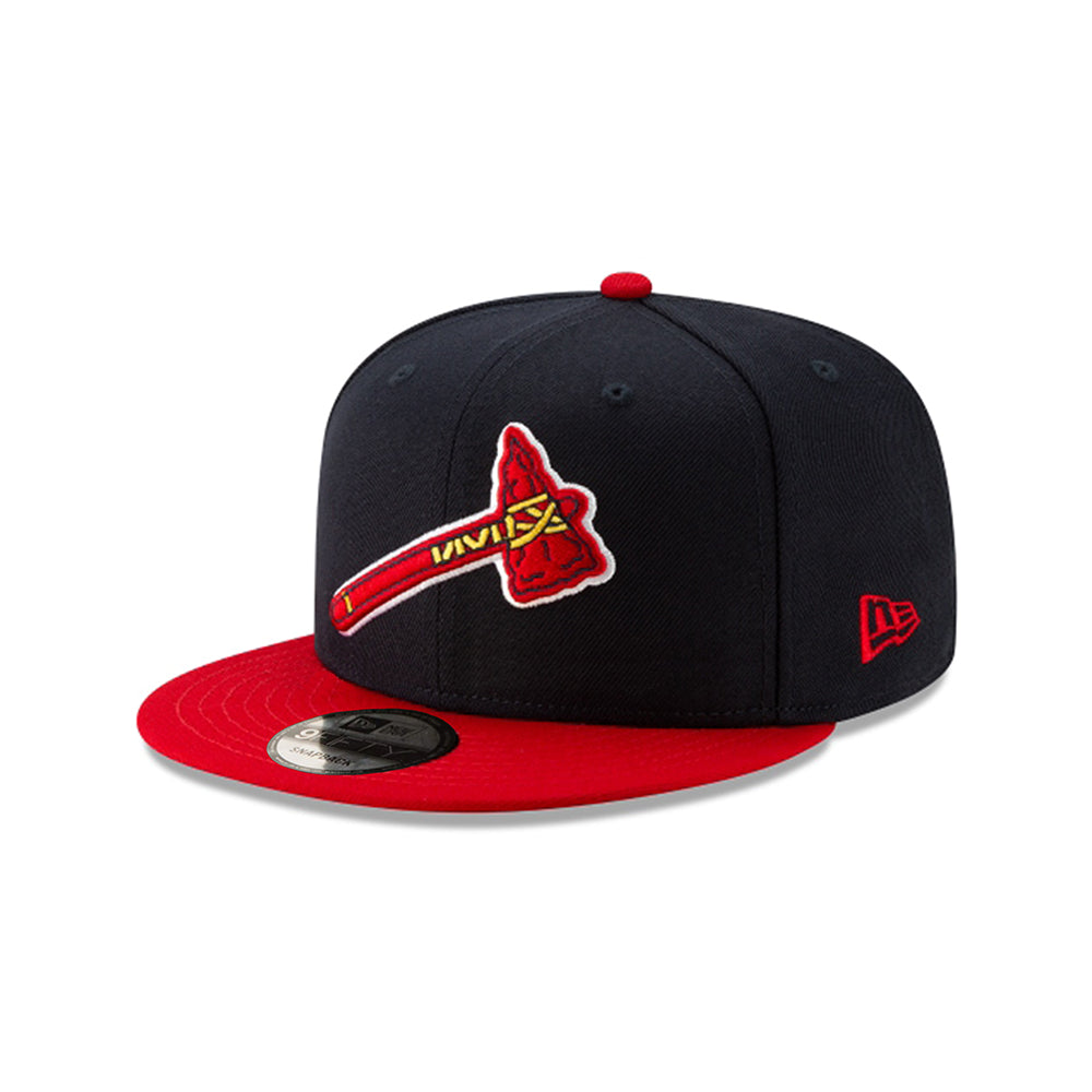 ★New Era★ MLB Authentic Atlanta Braves Home Navy Scarlett Atlanta Braves Alternate Navy Scarlet 2 Tone 9Fifty Snapback