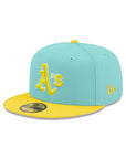 Oakland Athletics Mint Lemon 2 Tone 59Fifty Fitted