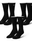 OddSox Basix 3 Pack Crew Black Socks