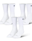 OddSox Basix 3 Pack Crew White Socks