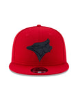 Toronto Blue Jays Scarlet Red on Black 9Fifty Snapback