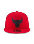 Chicago Bulls Scarlet Red On Black 9Fifty Snapback