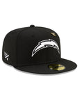 Los Angeles Chargers X Paper Planes NFL Black on White 59Fifty Fitted