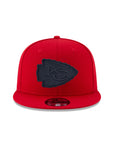 Kansas City Chiefs Scarlet Red on Black 9Fifty Snapback