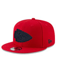 Kansas City Chiefs Scarlet Red on Black 9Fifty Snapback