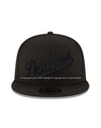 Los Angeles Dodgers Wordmark Black on Black 9Fifty Snapback