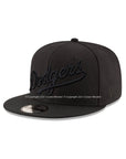 Los Angeles Dodgers Wordmark Black on Black 9Fifty Snapback