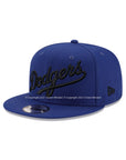 Los Angeles Dodgers Wordmark Royal Blue on Black 9Fifty Snapback