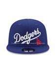 Los Angeles Dodgers Wordmark Royal Blue on White w/ LA 9Fifty Snapback