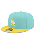 Los Angeles Dodgers Mint Lemon 2 Tone 59Fifty Fitted
