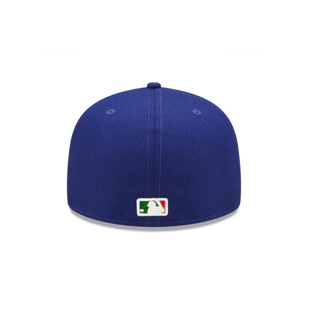 Los Angeles Dodgers Mexico Wordmark Royal New Era 59Fifty Fitted Hat