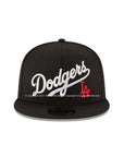 Los Angeles Dodgers Wordmark Black on White w/ LA 9Fifty Snapback