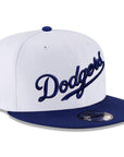 Los Angeles Dodgers Royal Script on White Wordmark Mlb Basic 9Fifty Snapback