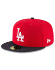 Los Angeles Dodgers Scarlet Red Navy 2 Tone 59Fifty Fitted Hat