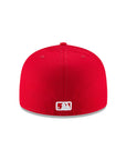 Los Angeles Dodgers MLB Scarlet Red on White 59Fifty Fitted Hat