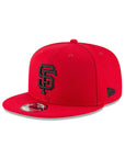 San Francisco Giants Scarlet Red On Black 9Fifty Snapback