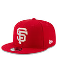San Francisco Giants Scarlet Red on White Logo Grand 9Fifty Snapback