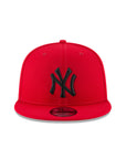 New York Yankees Scarlet Red On Black 9Fifty Snapback