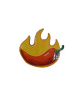 Red Jalapeno Flame Custom Cap Pin