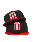 New Era Mexico World Baseball Classic M Black Red 2 Tone 59Fifty Fitted